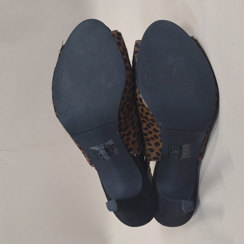 Moda Spana Y2K Animal Leopard Print Women's Peep Toe Pump Heels Shoes - Picture 5 of 8